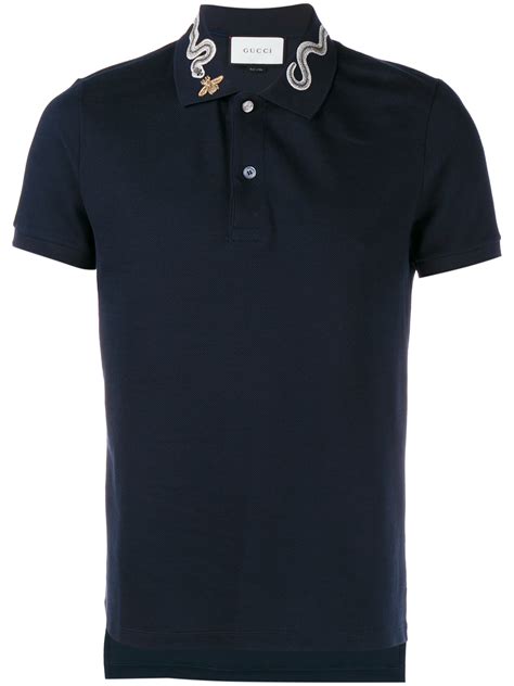 gucci bee polo shirt replica|gucci polo shirt snake collar.